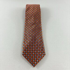 Barney's New York Black / Orange Circles Men's Tie 3 1/4" x 58"